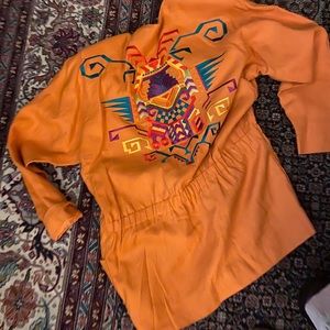 Oversized embroidered jacket